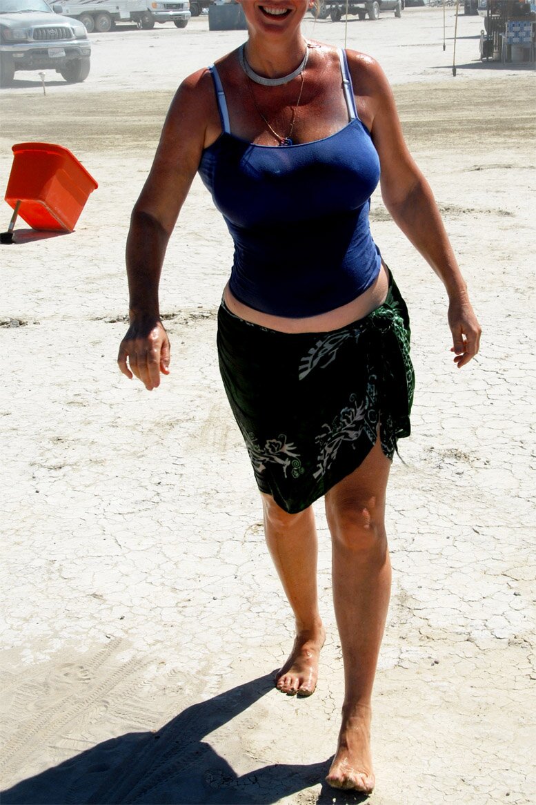 Amy at Burning Man